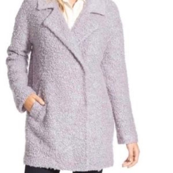 VINCE CAMUTO PURPLE BOUCLE TWO BUTTON COLLARED COAT SIZE SMALL - Picture 2 of 16